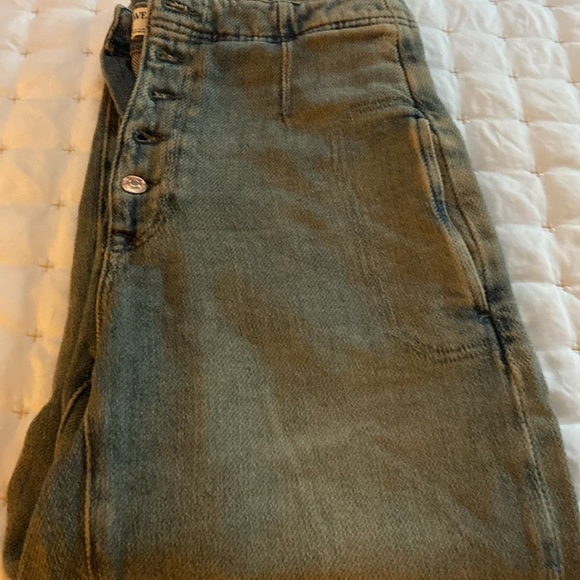 Free people size 27 midrise Osaka barrel jeans in spearmint - Picture 9 of 10